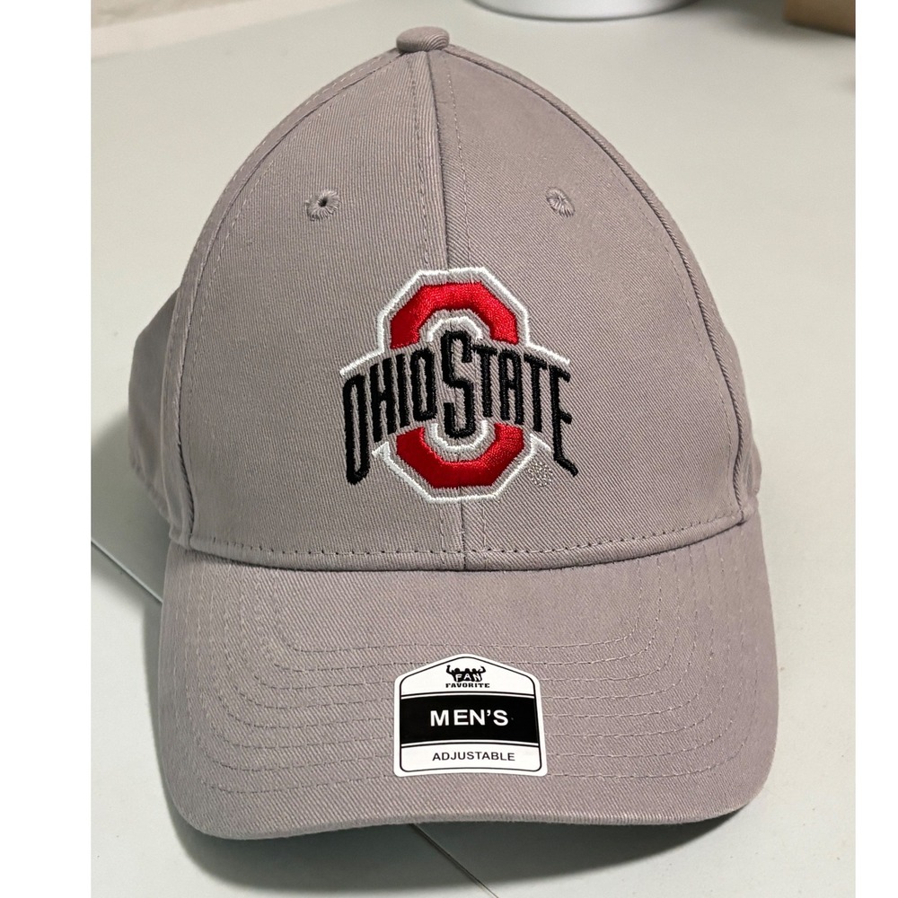 Fan Favorite -‎ NWT Ohio State Buckeyes Mens Hat Gray Adjustable Baseball Cap